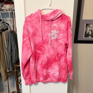 Pink Tie-Dye Hoodie